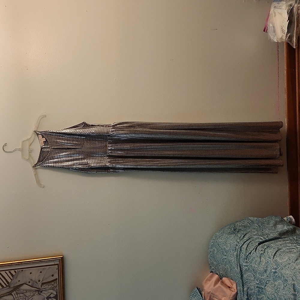 Silver long dress